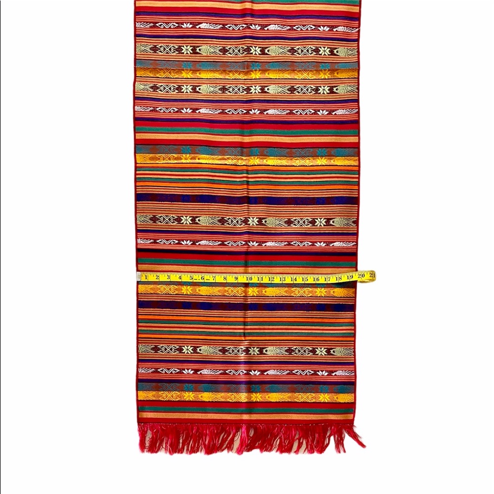 🇵🇪 PERU TABLE RUNNER / THROW / SARONG / HAND WOVEN / BED ACCENT / SCARF - Picture 6 of 10